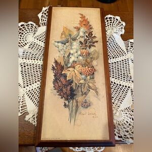 Vintage wood lithograph print by artist Robert Laessig 1966 “Meadow Beauty”